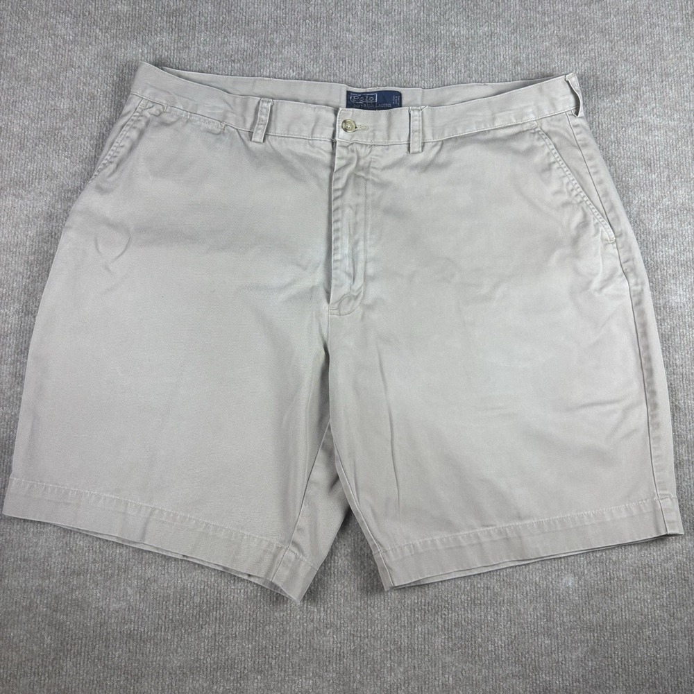 Polo Ralph Lauren Prospect Shorts Mens 42 Beige Khaki Chino Cotton Classic 9"